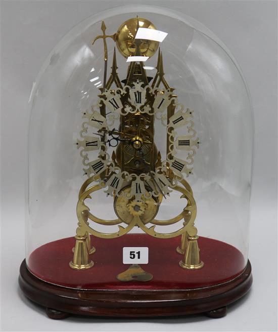A 19th century skeleton clock
